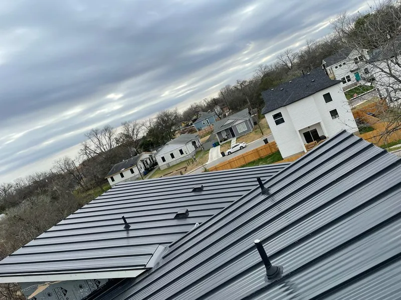Standing seam metal roof panels with vents for Skylight Repair in Logansport
